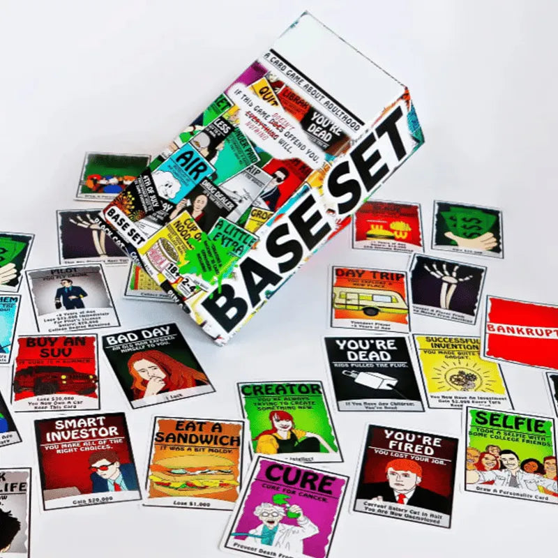 A Game About Adulthood – Darkly Humorous Party Card Game for Adults. Life Simulation. Wealth Building. Retirement & Graveyard Revenge