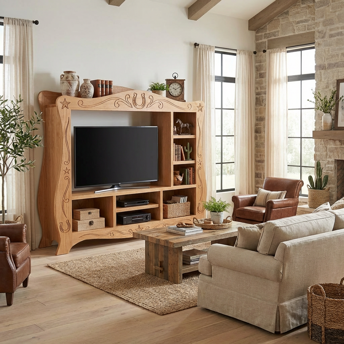 Rustic Wooden TV Stand / Media Console
