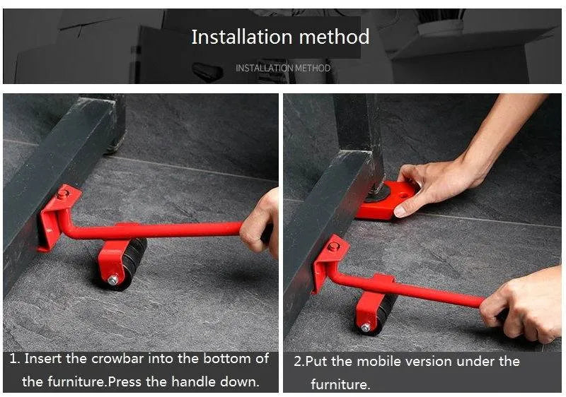 Heavy Furniture Moving Set – Lift & Slide Furniture Easily. 600Lbs Capacity Floor Protection Tool
