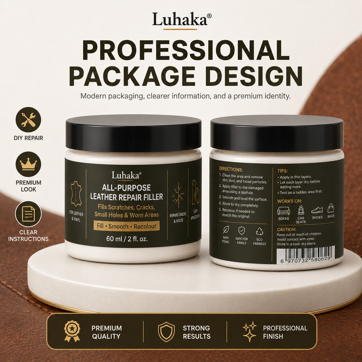Luhaka® Leather Scratch & Damage Repair Filler