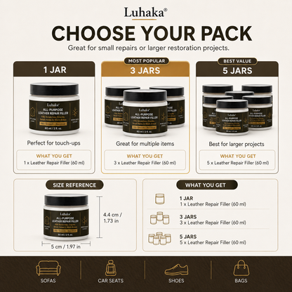 Luhaka® Leather Scratch & Damage Repair Filler