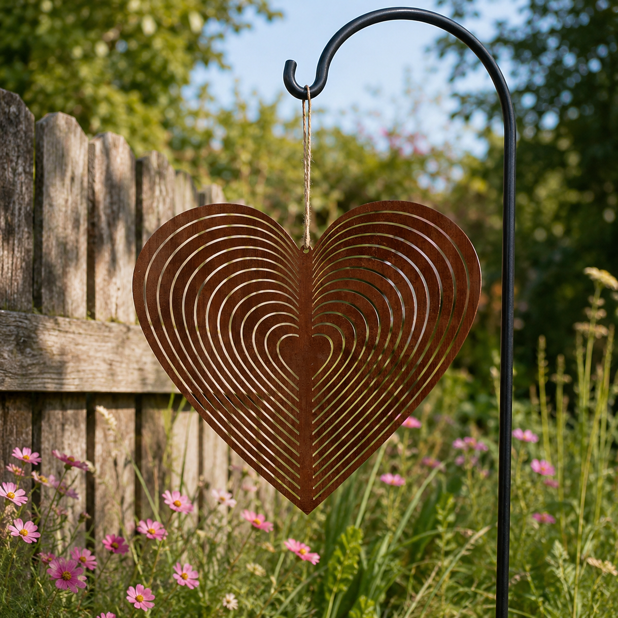 The Heart-Shaped Spinning Wind Chime Ornament ❤( by Jordan Maynard) close detail