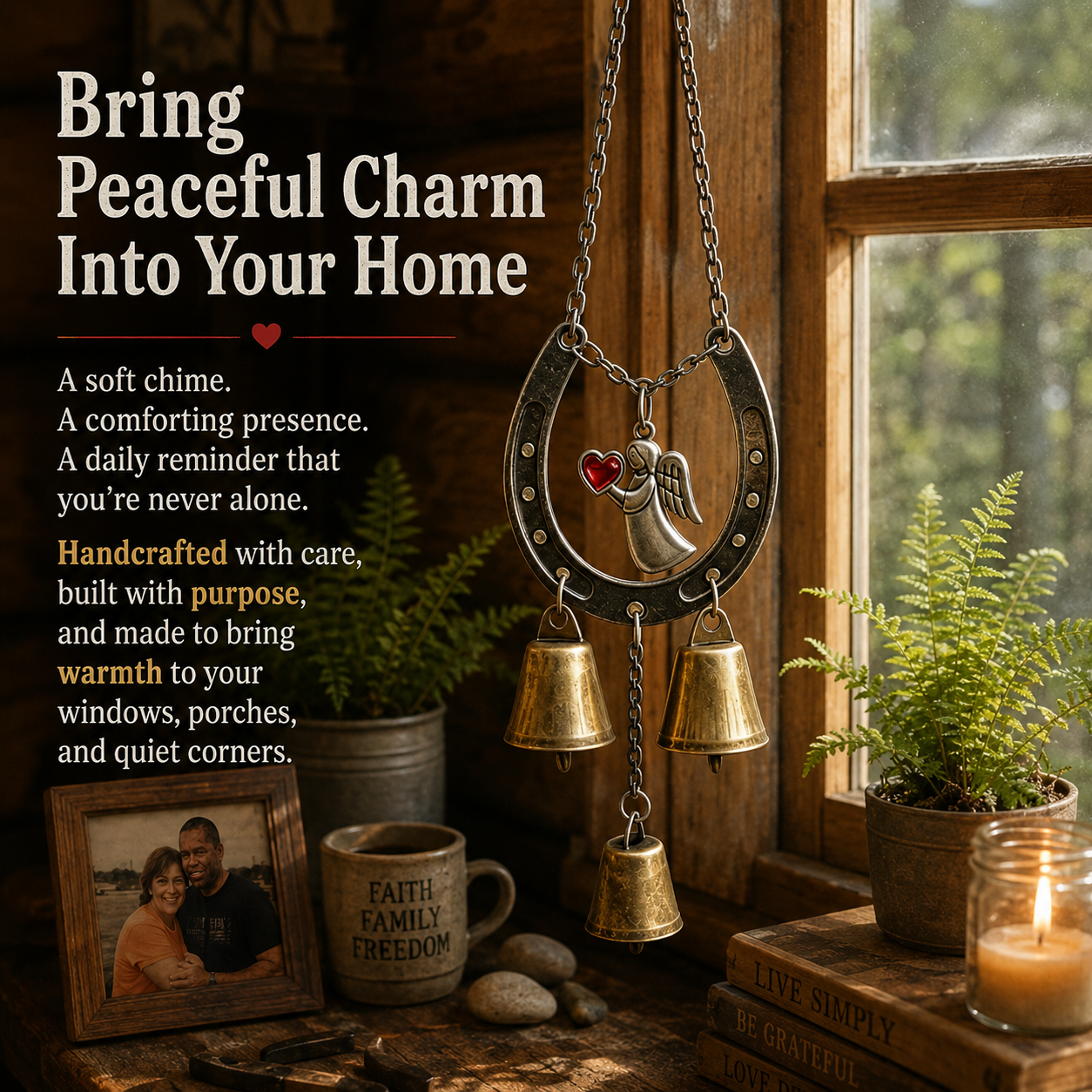 Horseshoe Angel Wind Chime ❤ ( by Jordan Maynard)