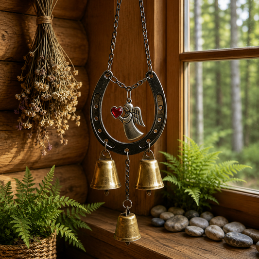 Horseshoe Angel Wind Chime ❤ ( by Jordan Maynard)