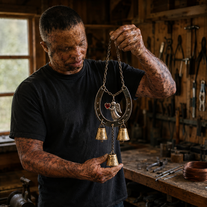 Horseshoe Angel Wind Chime ❤ ( by Jordan Maynard)