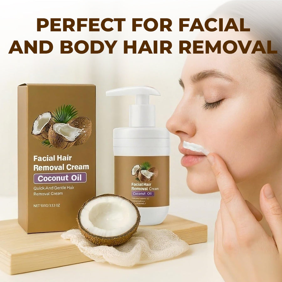 🔥Last Day 50% OFF🔥 Gentle Coconut Oil Hair Removal Cream easy to use routine