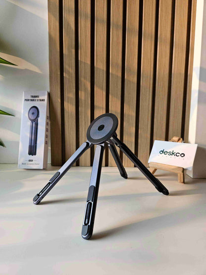 🎉LAST DAY 50% OFF📱4-in-1 MultifunctioneleMagnetischeApparaatstandaard:Aluminiumlegering -Draagbaar, Verstelbaar& Stabiel VoorTelefoon/Tablet/Lapto