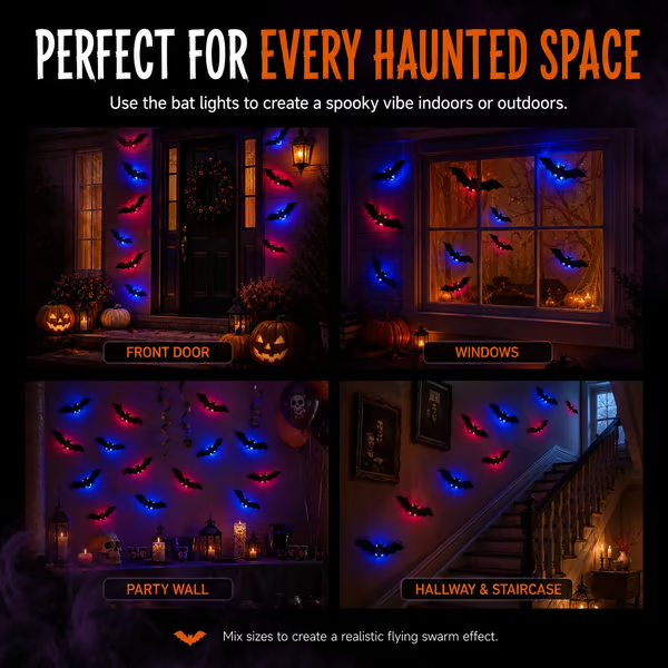 🔥Limited-Time🔥Halloween LED Flying BatDecorations