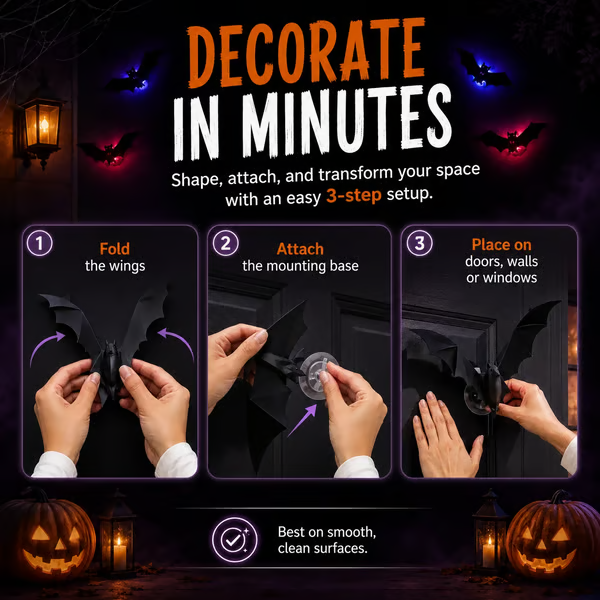 🔥Limited-Time🔥Halloween LED Flying BatDecorations