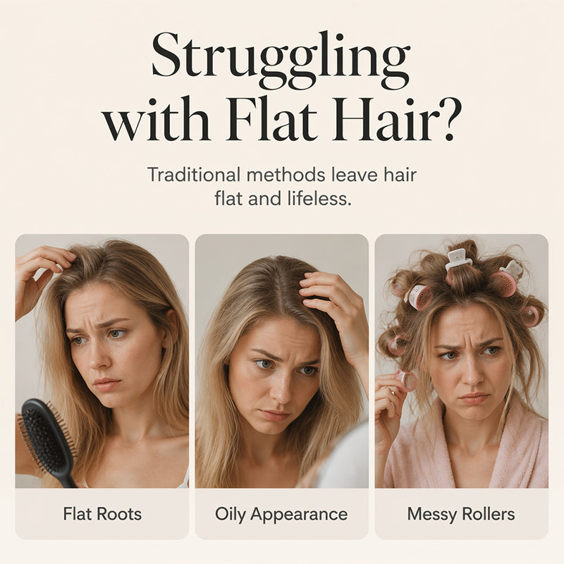🎉48K+ Sold 💇 Wireless Heated Volumizing Root Lift Clip, Portable Travel Hair Styling Tool for Flat Fine Hair