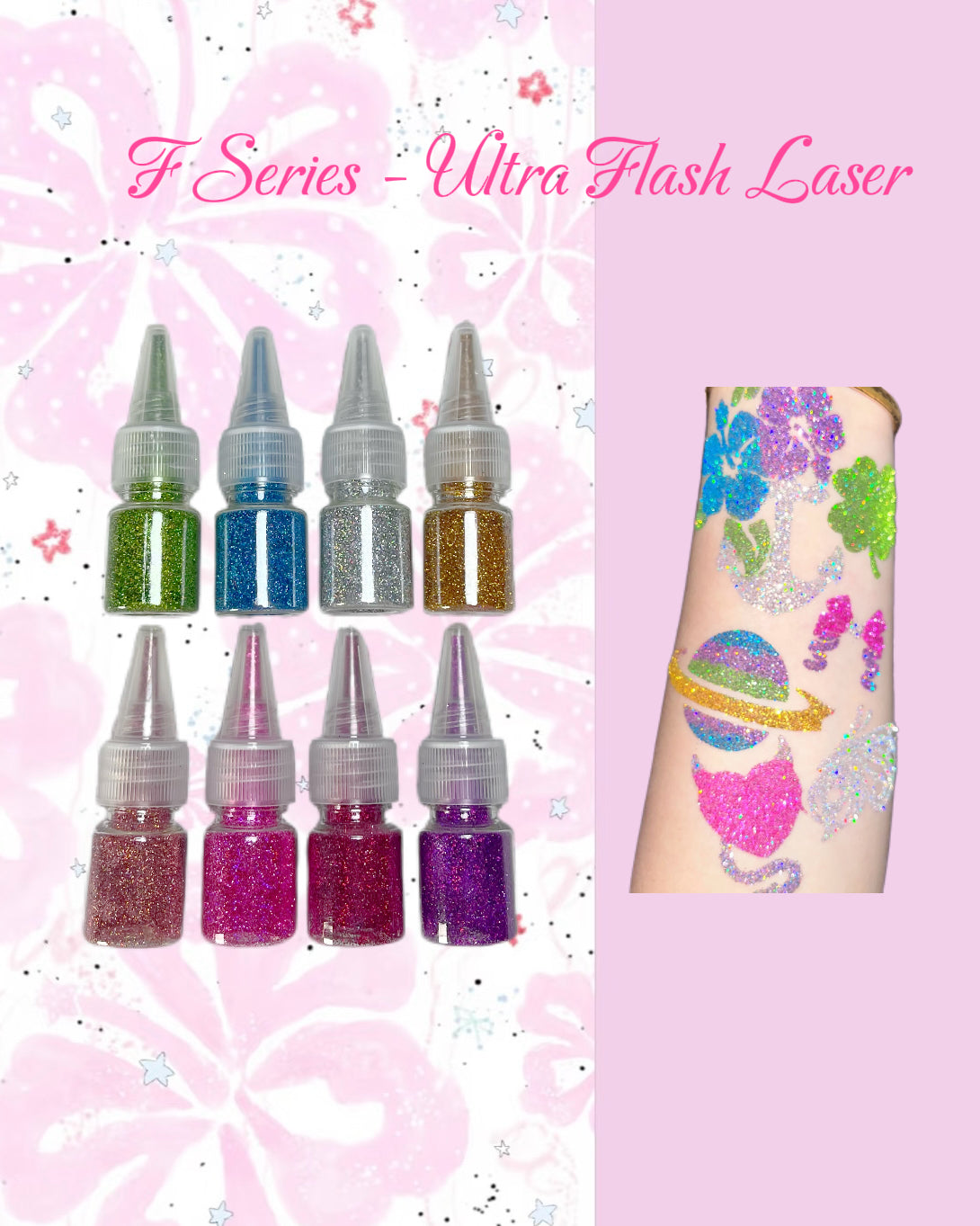 6 Sheets Set DIY Glitter Tattoos-A series