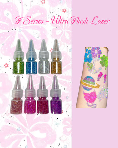 6 Sheets Set DIY Glitter Tattoos-A series