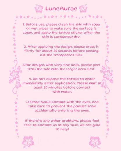 6 Sheets Set DIY Glitter Tattoos-A series