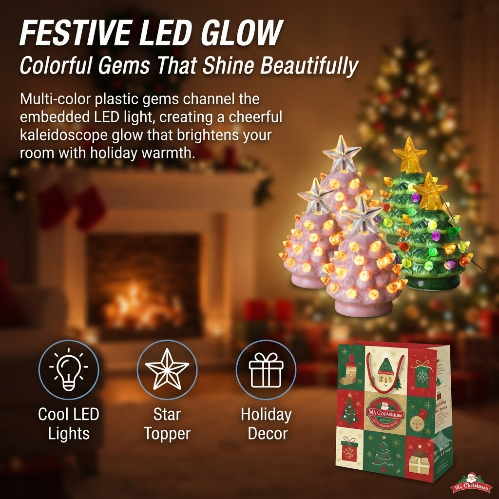 🔥 Hot Sale | Mini Nostalgic Tree Ornaments with Gift Bags used as holiday decor