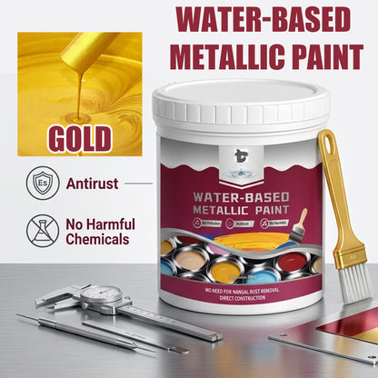 ⏳Time-Limited Special⏰Rust Converter Metallic Paint – One coat stops rust. no sanding. no fumes. Dries to a sleek metal finish. Perfect for garden tools & gates. 🔨🛡️