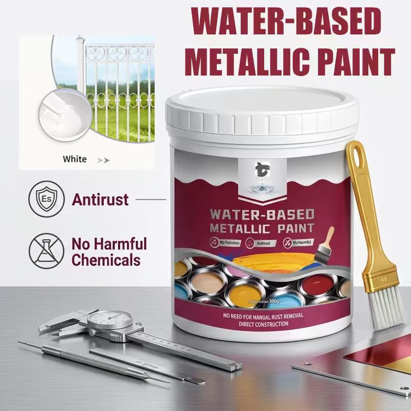 ⏳Time-Limited Special⏰Rust Converter Metallic Paint – One coat stops rust. no sanding. no fumes. Dries to a sleek metal finish. Perfect for garden tools & gates. 🔨🛡️