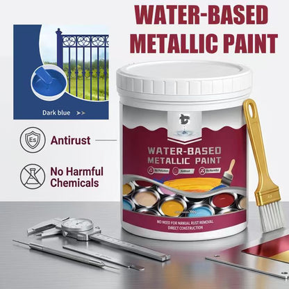 ⏳Time-Limited Special⏰Rust Converter Metallic Paint – One coat stops rust. no sanding. no fumes. Dries to a sleek metal finish. Perfect for garden tools & gates. 🔨🛡️