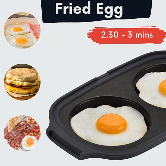 Quick-Heat Microwave Egg Cooker|Poacher|fryer-Multi-Use microwave egg maker for Breakfast Sandwiches