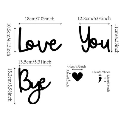 Love you Bye ✨Wooden Wall Hanging Sign Decoration - No Wall Damage