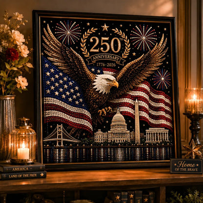 🦅America 250th Anniversary Pearl Art Kit – Stars & Stripes Skyline Limited Edition (Buy 2 Free Shipping)
