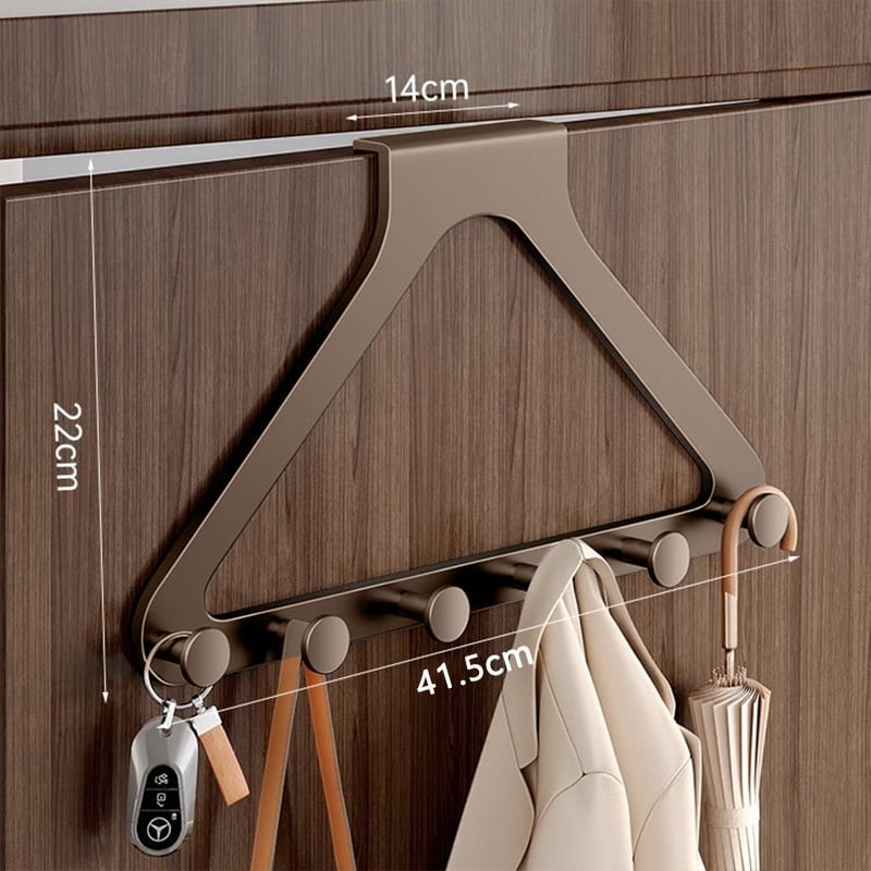🎁 BUY 1 GET 1 FREE 🚪 Over-the-Door Hanger Organizer (2 PCS) — Non-Slip, Heavy Duty Entryway Hooks | No Drilling | Fits All Standard Doors ✨