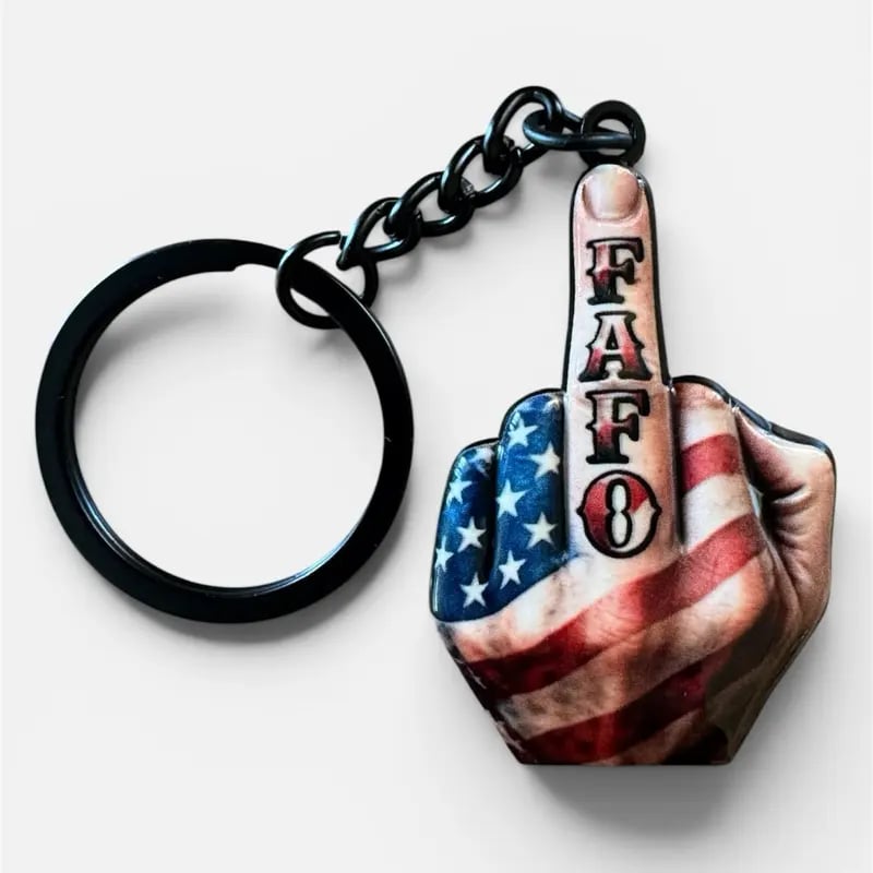 Middle Finger FAFO Keychain specifications