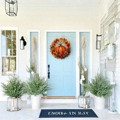 🍂 Fall Pumpkin Diamond Painting Wreath Hanging Ornament Complete DIY Kit