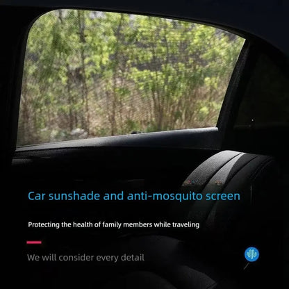 Car Anti‑Mosquito Screen/Net. 4 Pack Car Sunshade Curtain. Mosquito Net For Car Glass. Privacy Window Mesh