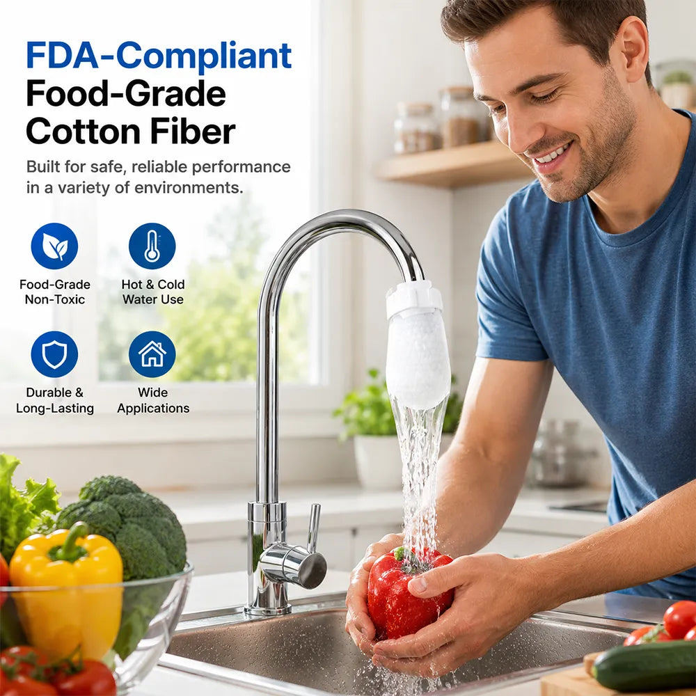 Faucet Filter Cotton Bags - Universal. 100 PCS Splash-Proof Faucet Filter 🌟Set