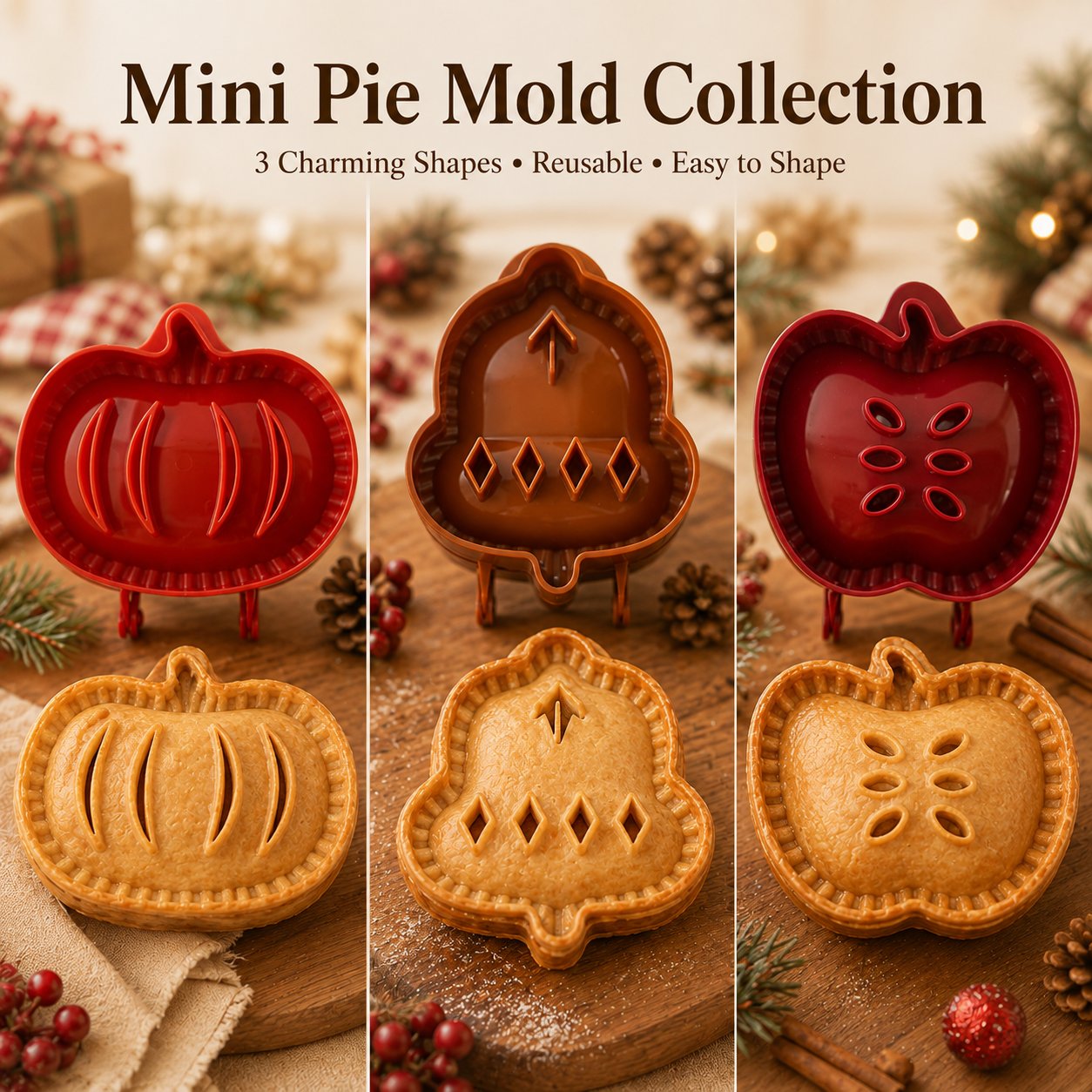 🥧 Beginner-Friendly Reusable Mini Hand Pie Press Mold  🍎✨