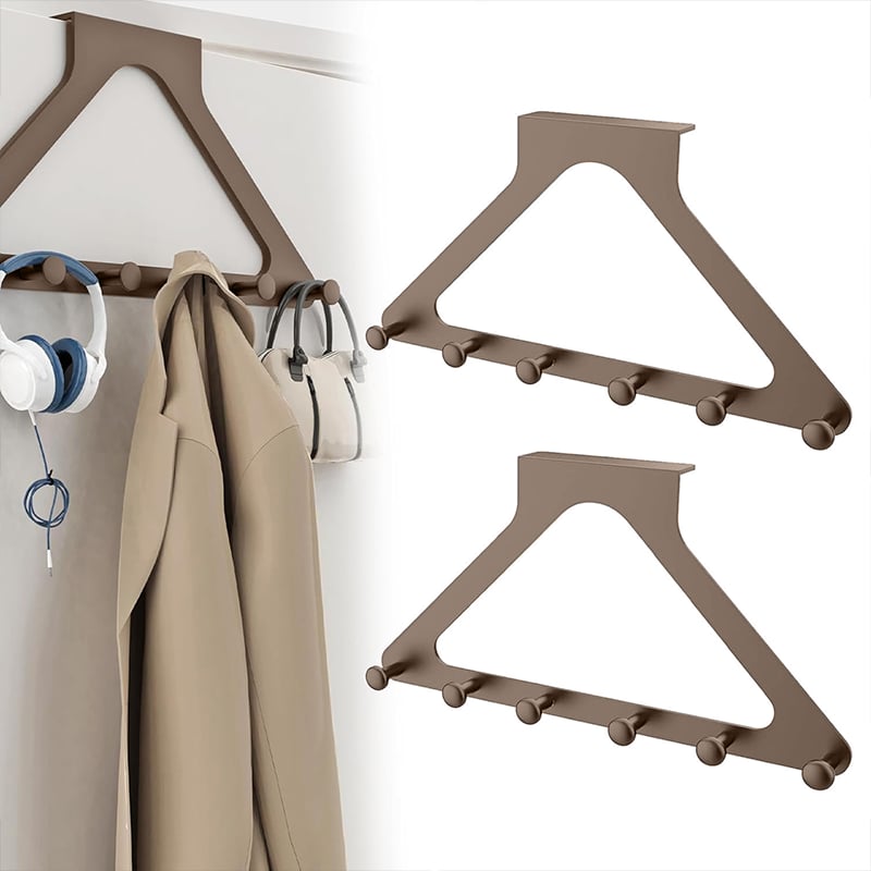 🎁 BUY 1 GET 1 FREE 🚪 Over-the-Door Hanger Organizer (2 PCS) — Non-Slip, Heavy Duty Entryway Hooks | No Drilling | Fits All Standard Doors ✨