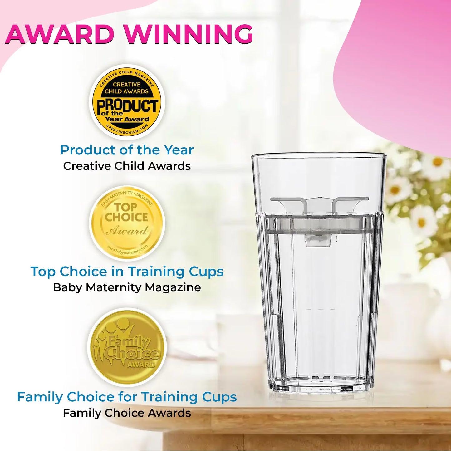 🍼 360-Rim Training Cup – Safe & Pediatrician-Recommended-Montessori Weaning Training for Toddlers Learning to Drink