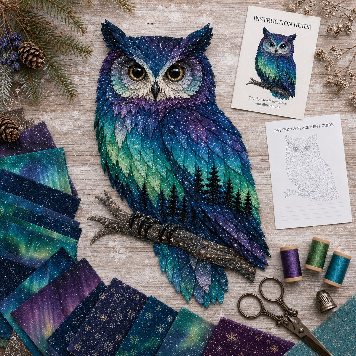 Northern Lights Wildlife DIY Patchwork Kit wildlife craft option