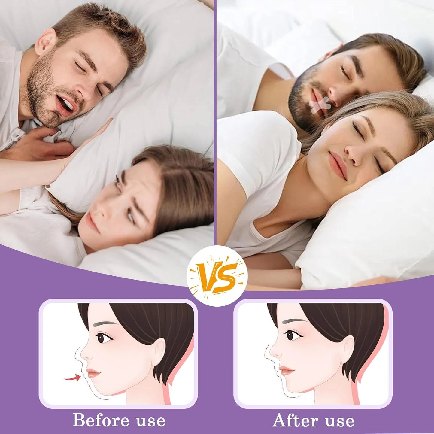 😴120Pcs Breathable Anti Snoring Mouth Tape Train Nasal Breathing Sleep Strips