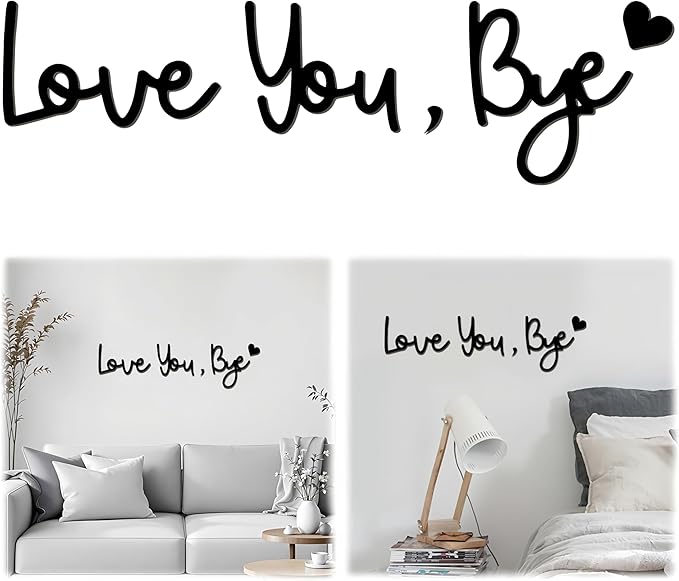 Love you Bye ✨Wooden Wall Hanging Sign Decoration - No Wall Damage product detail
