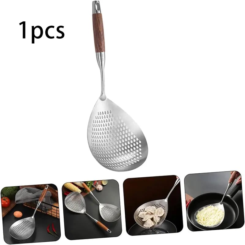 Fine Mesh Stainless Steel Colander - 2026 Upgraded Version Ultra-Fine Filter Mesh with Handle. Oil Filter Spoon. Food Strainer for Kitchen