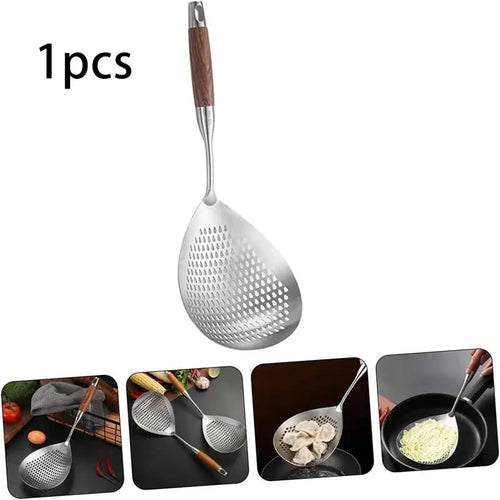 Fine Mesh Stainless Steel Colander - 2026 Upgraded Version Ultra-Fine Filter Mesh with Handle. Oil Filter Spoon. Food Strainer for Kitchen