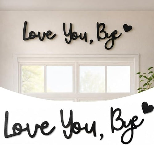 Love you Bye ✨Wooden Wall Hanging Sign Decoration - No Wall Damage