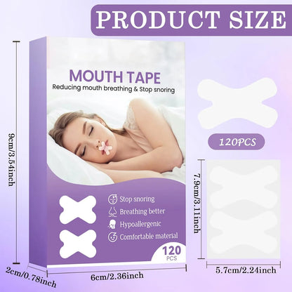 😴120Pcs Breathable Anti Snoring Mouth Tape Train Nasal Breathing Sleep Strips