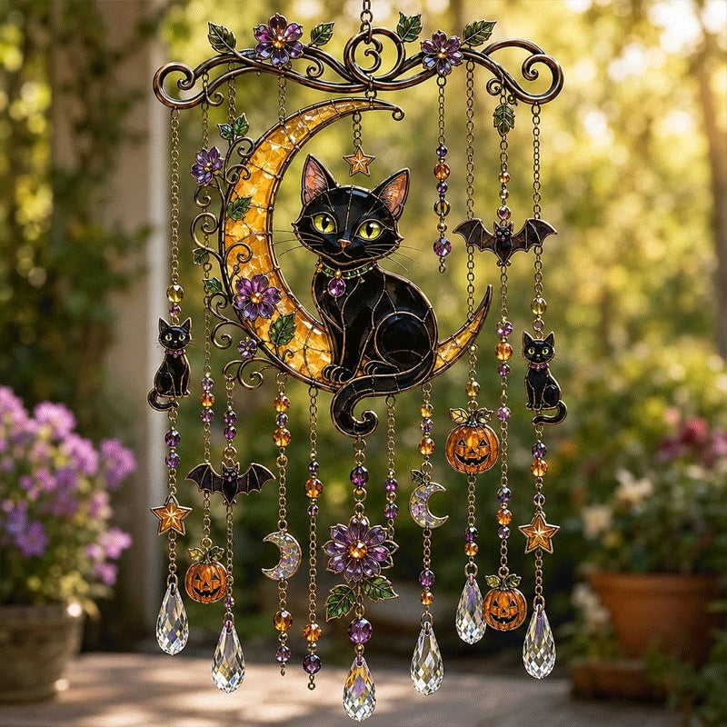 Halloween-Themed Crystal Wind Chime style detail