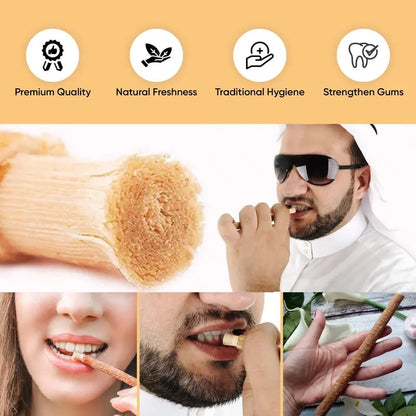 🌿 Natural Miswak Sticks – Individually Wrapped. Traditional Toothbrush for Fresh Breath & Healthy Gums