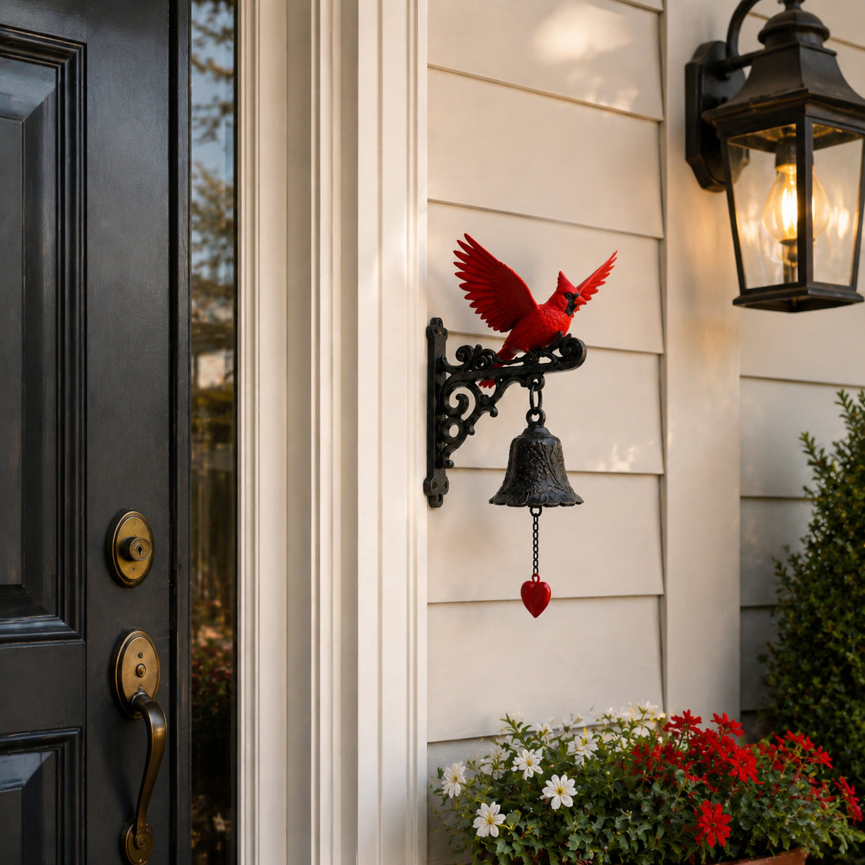 🐦🔔 Vintage Cardinal Garden Bell quality detail