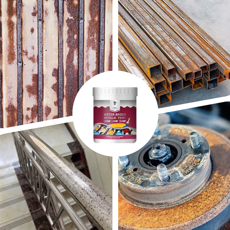 ⏳Time-Limited Special⏰Rust Converter Metallic Paint – One coat stops rust. no sanding. no fumes. Dries to a sleek metal finish. Perfect for garden tools & gates. 🔨🛡️