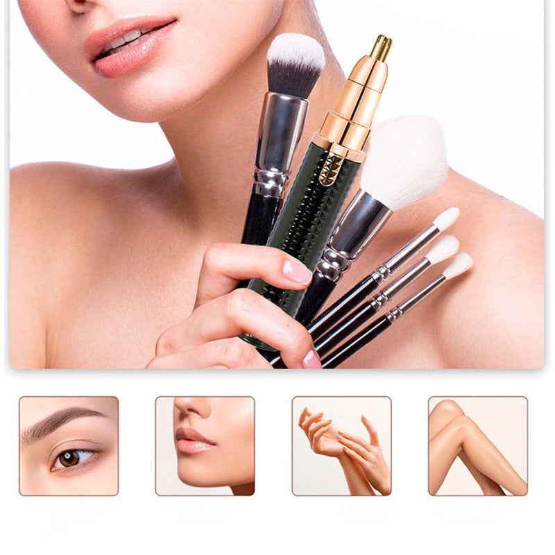 📢📢40% OFF !! ⏰💞50K+ SOLD!💄✨⚡Limited-time Special Price!!!🔥Portable multifunctional electric eyebrow trimmer in use