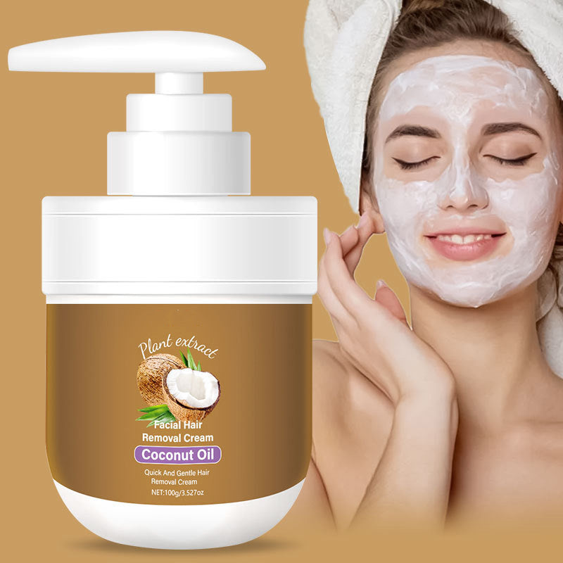 🔥Last Day 50% OFF🔥 Gentle Coconut Oil Hair Removal Cream plant based formula
