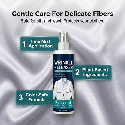 👔✨ Instant wrinkle release – no iron. travel-ready. static-free & fresh.