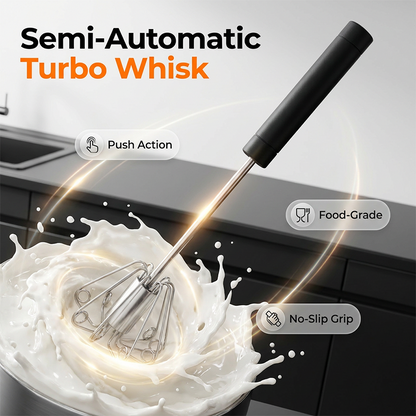 🥚 BUY 2 GET 1 FREE! 🔥 Stainless Steel Semi-Automatic Hand Egg Beater – Fast & durable – Perfect for eggs. batter or cream – smooth whisking without effort 🍳