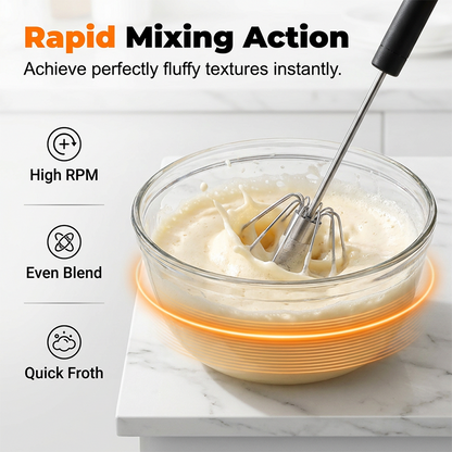 🥚 BUY 2 GET 1 FREE! 🔥 Stainless Steel Semi-Automatic Hand Egg Beater – Fast & durable – Perfect for eggs. batter or cream – smooth whisking without effort 🍳