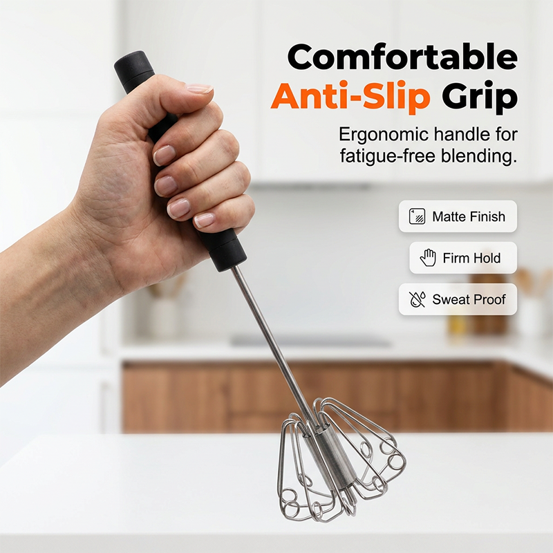 🥚 BUY 2 GET 1 FREE! 🔥 Stainless Steel Semi-Automatic Hand Egg Beater – Fast & durable – Perfect for eggs. batter or cream – smooth whisking without effort 🍳