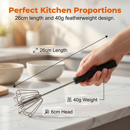 🥚 BUY 2 GET 1 FREE! 🔥 Stainless Steel Semi-Automatic Hand Egg Beater – Fast & durable – Perfect for eggs. batter or cream – smooth whisking without effort 🍳